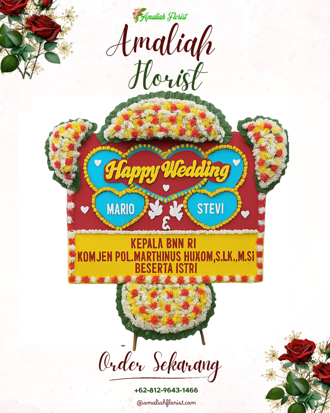 Papan Bunga Pernikahan Srengat